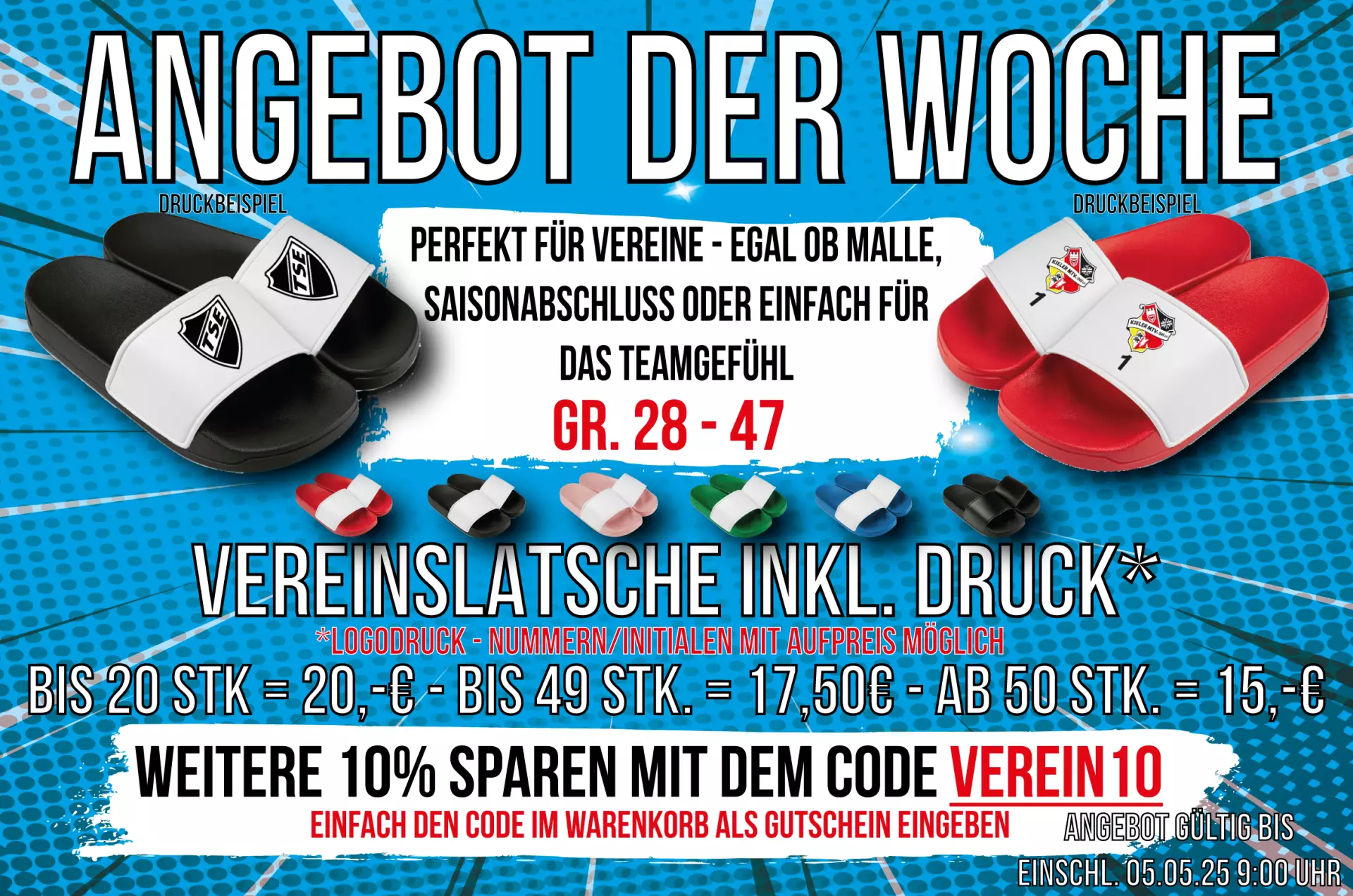 Flexxis Wochenhit: Vereinslatschen mit individuellem Druck Flexxis Wochenhit: Vereinslatschen mit individuellem Druck