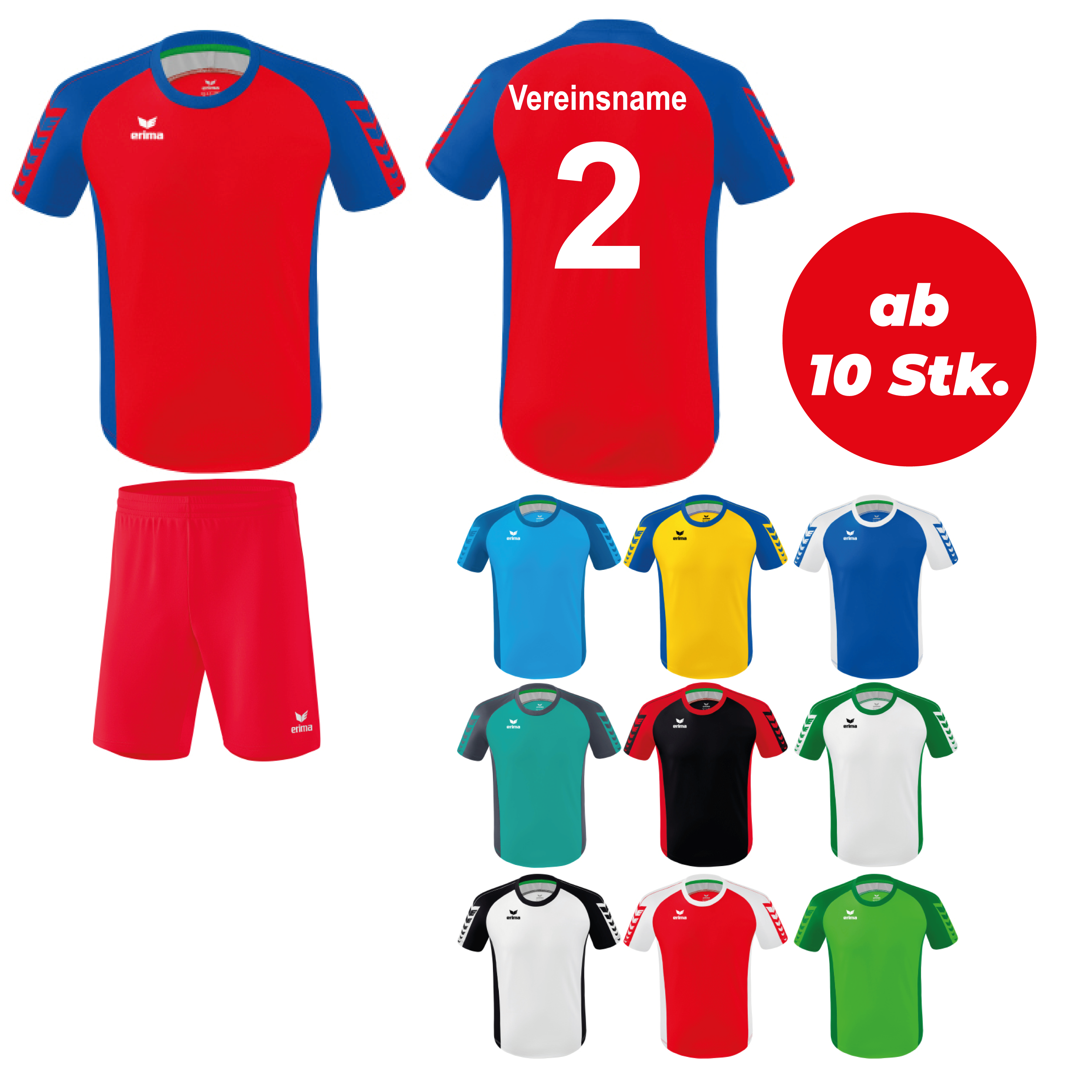 Trikotsatz Handball Erima Six Wings ab 10 Stk. inkl. Druck Trikotsatz Handball Erima Six Wings ab 10 Stk. inkl. Druck