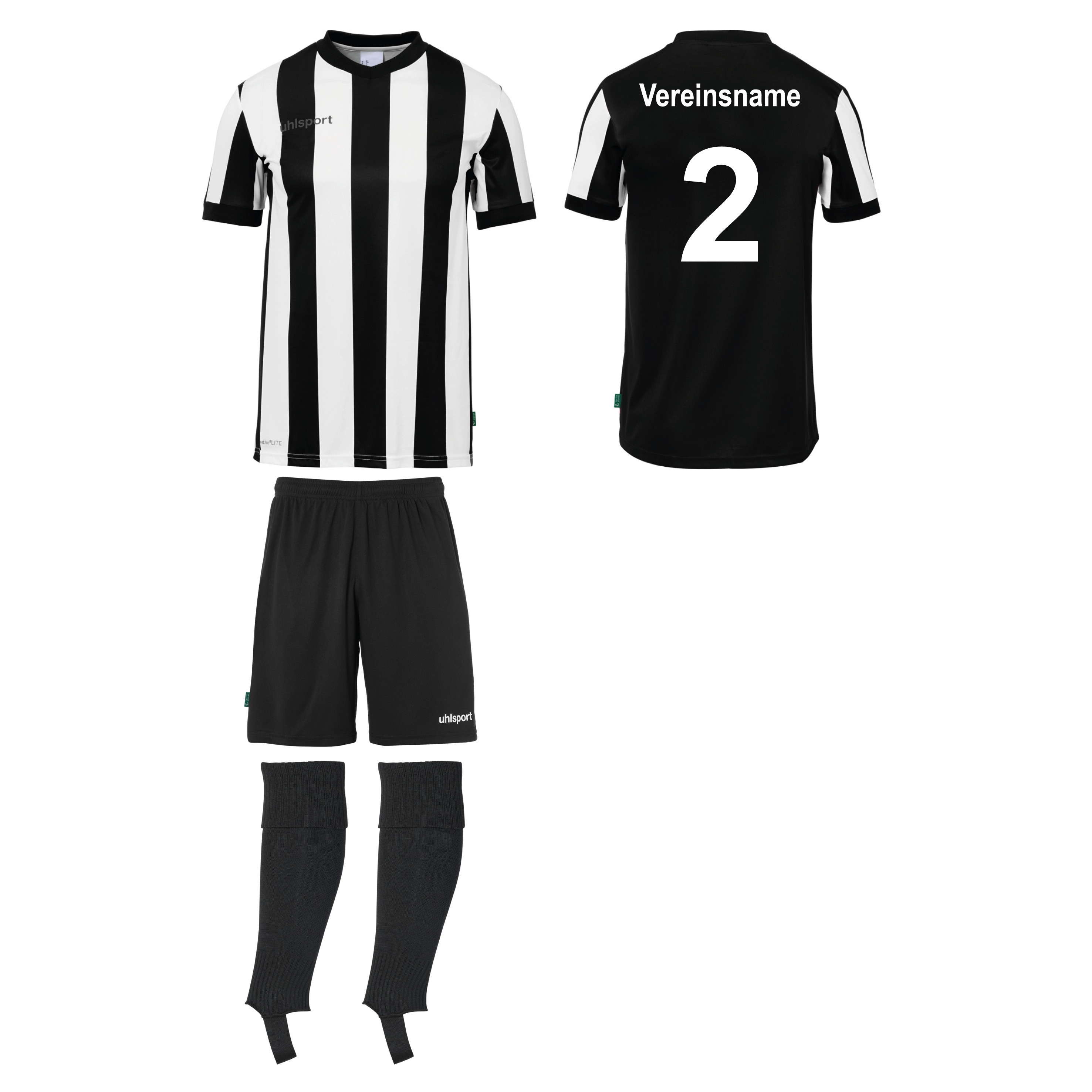 Trikotsatz Fußball Uhlsport STRIPED RETRO ab 10 Stk. inkl. Druck