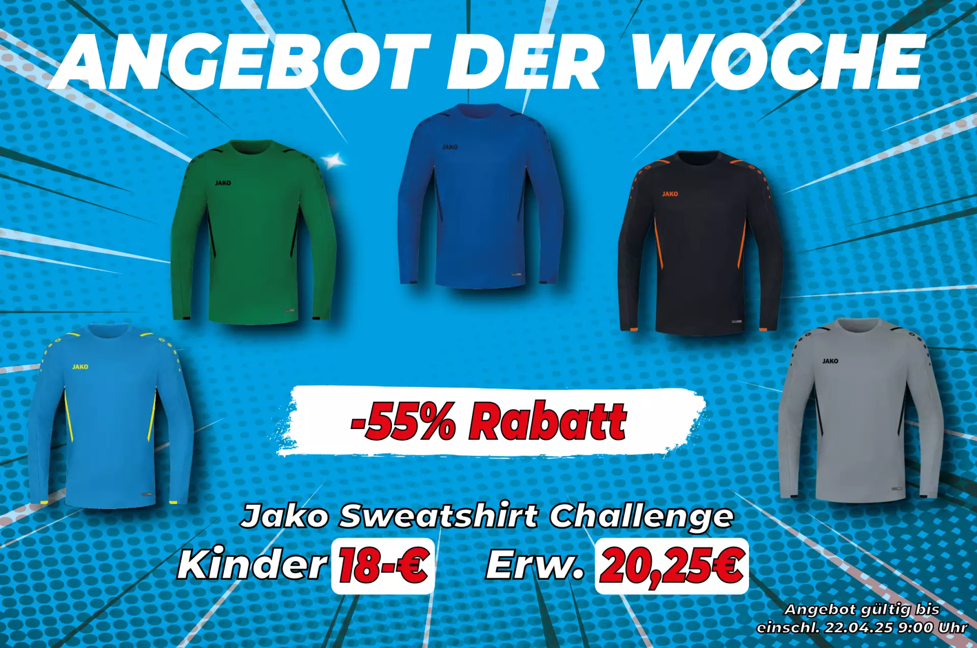 Flexxis Wochenprodukt: Team-Look mit dem Jako Sweat Challenge Flexxis Wochenprodukt: Team-Look mit dem Jako Sweat Challenge
