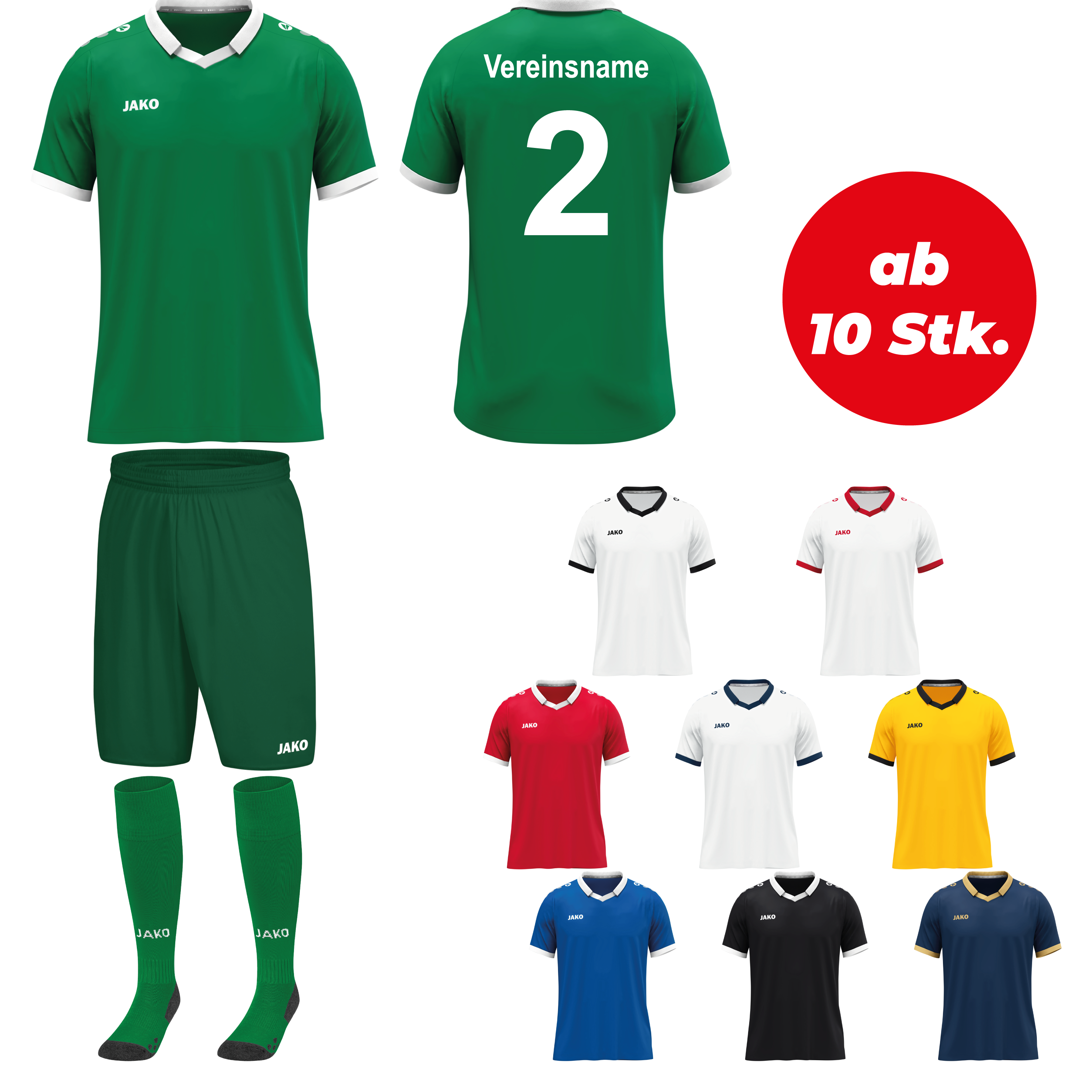 Trikotsatz Fußball Jako Glory ab 10 Stk. inkl. Druck Trikotsatz Fußball Jako Glory ab 10 Stk. inkl. Druck