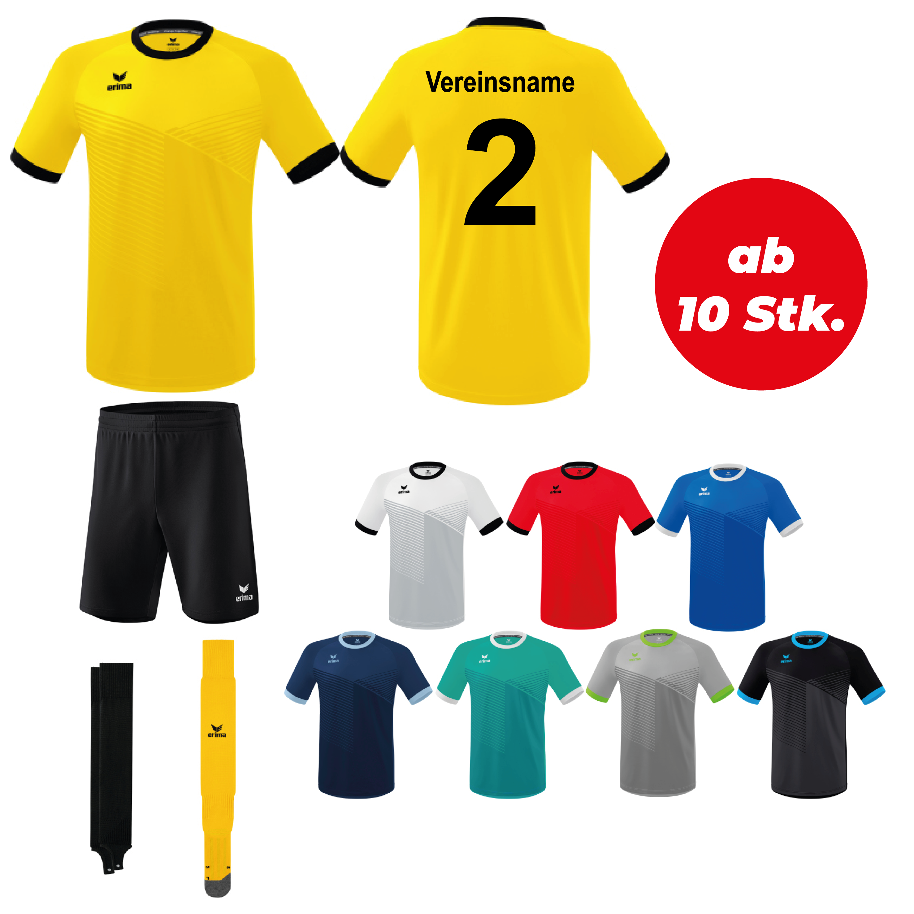 Trikotsatz Fußball Erima MANTUA ab 10 Stk. inkl. Druck