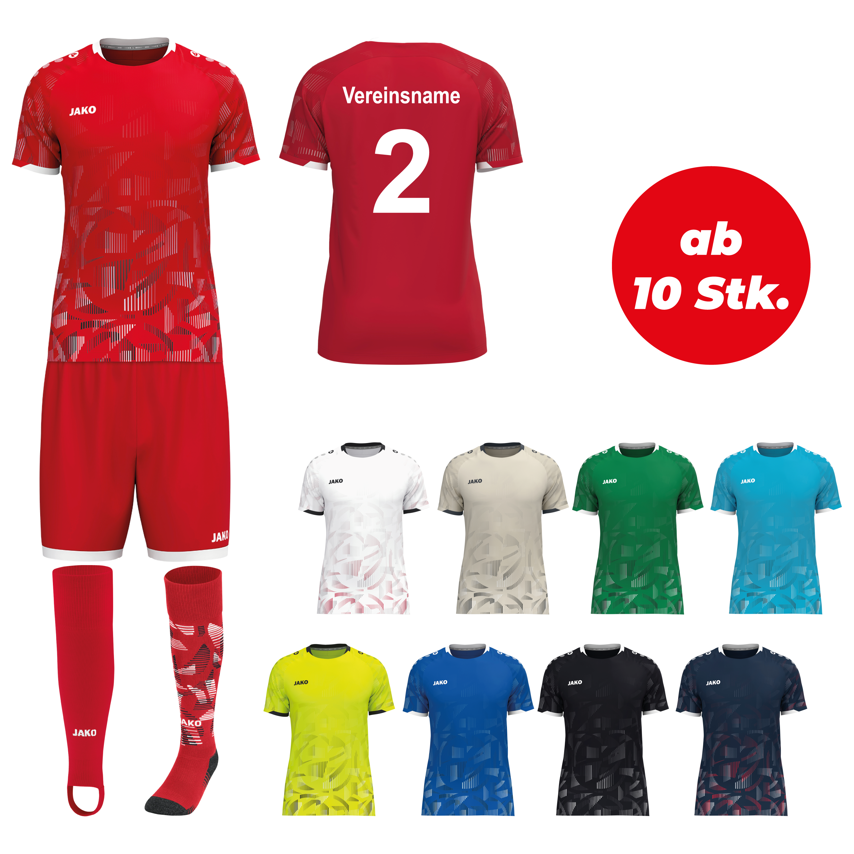 Trikotsatz Fußball Jako SONIC ab 10 Stk. inkl. Druck