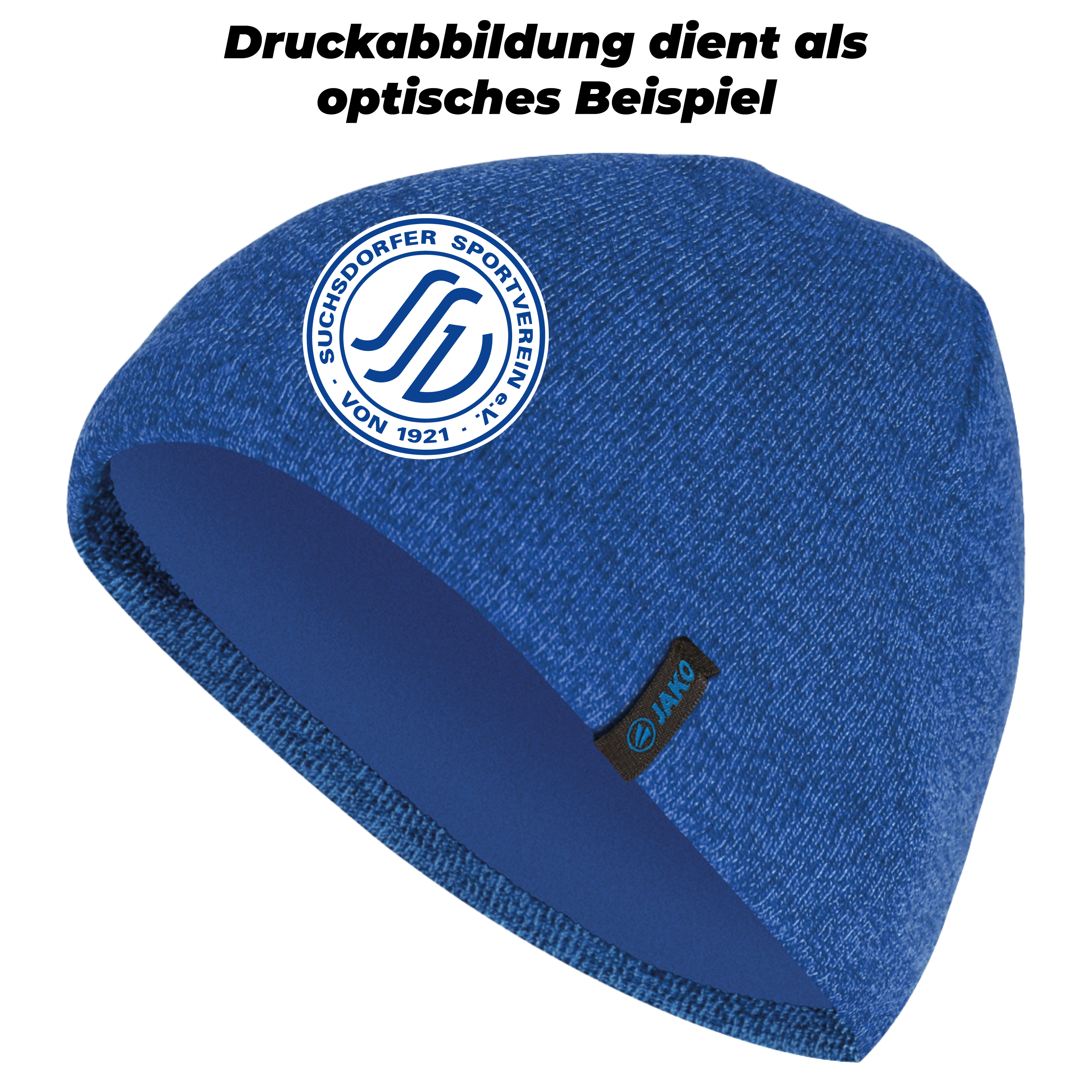 Vereinswappen auf Mütze Vereinswappen auf Mütze