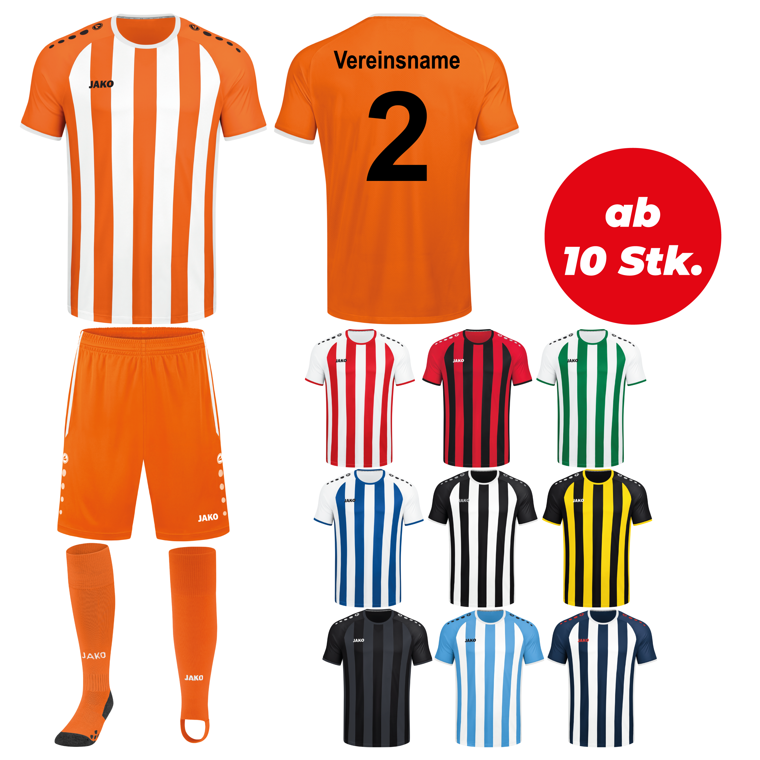 Trikotsatz Fußball Jako INTER ab 10 Stk. inkl. Druck Trikotsatz Fußball Jako INTER ab 10 Stk. inkl. Druck