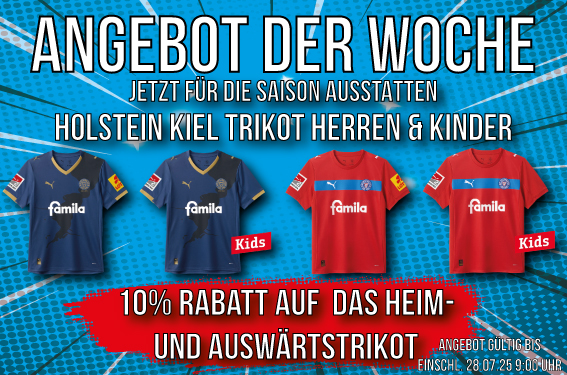 Flexxis Trikot-Highlight: Das NEUE Holstein Kiel Trikot jetzt 10 % reduziert! Bekleidung, Hemd, T-shirt