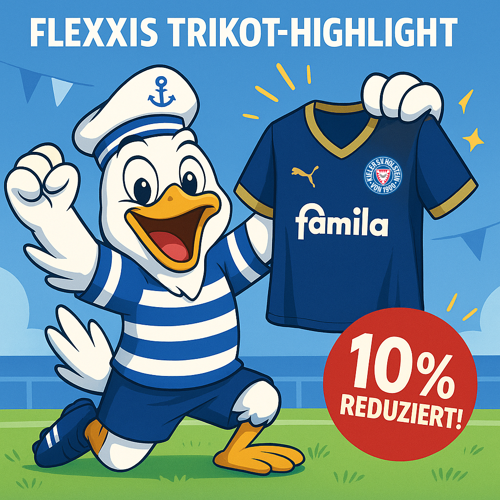 Flexxis Trikot-Highlight: Das NEUE Holstein Kiel Trikot jetzt 10 % reduziert!