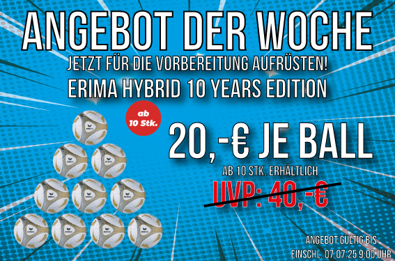 Flexxis Ball Verlängerung der Woche: ERIMA 10 Years Edition geht in die Nachspielzeit! Werbung, Plakat, Fußball, Sport