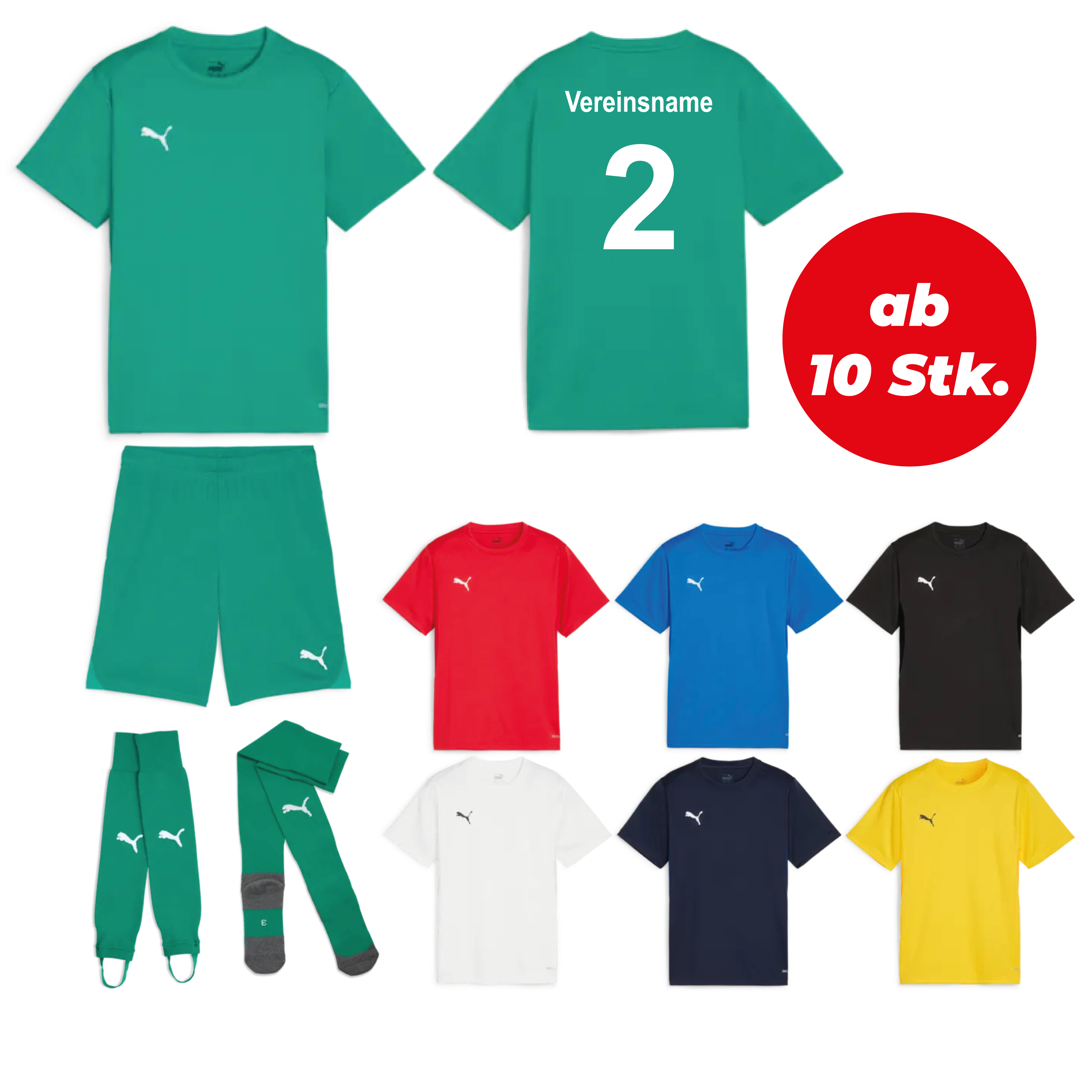 Trikotsatz Fußball PUMA teamGOAL ab 10 Stk. inkl. Druck