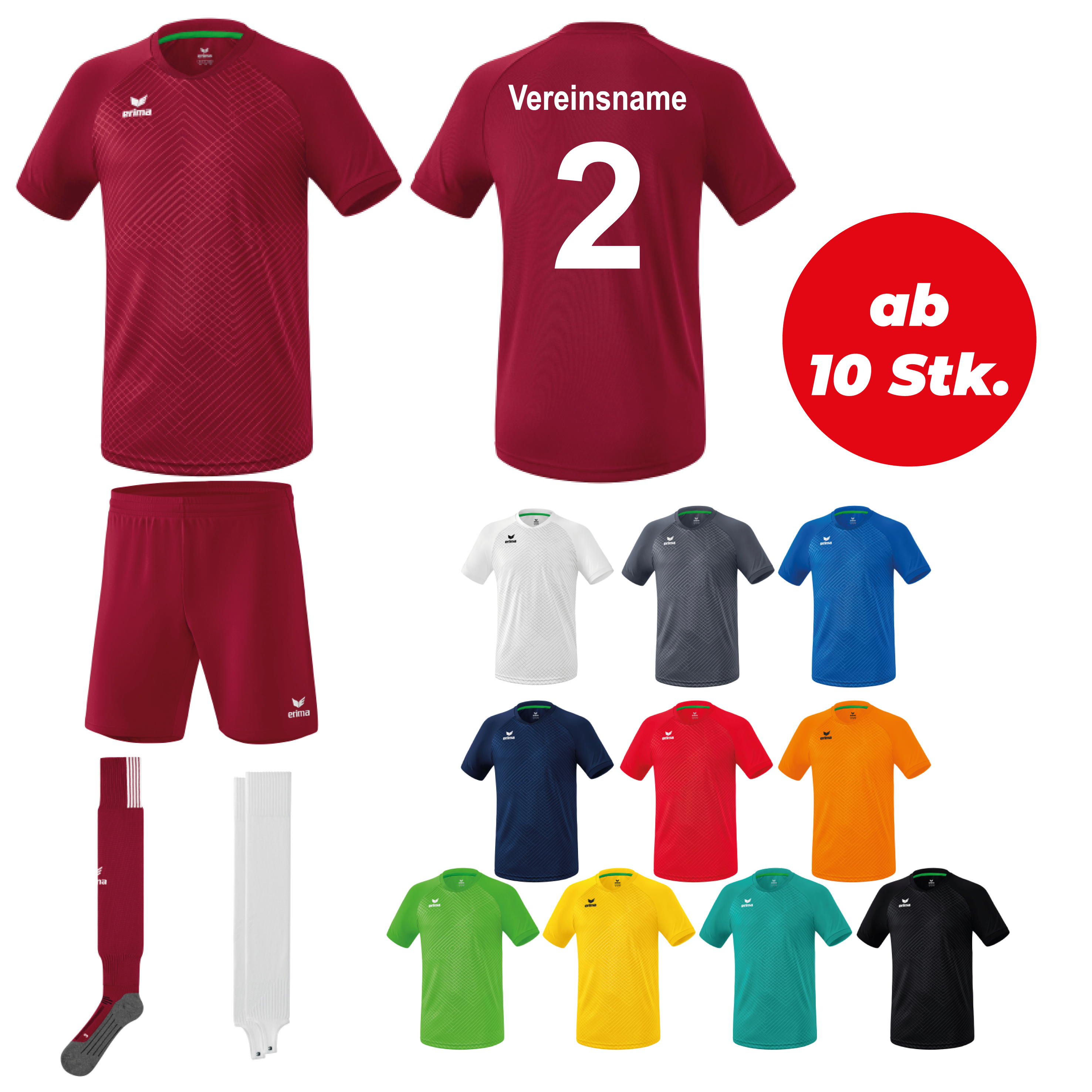 Trikotsatz Fußball Erima MADRID ab 10 Stk. inkl. Druck Trikotsatz Fußball Erima MADRID ab 10 Stk. inkl. Druck