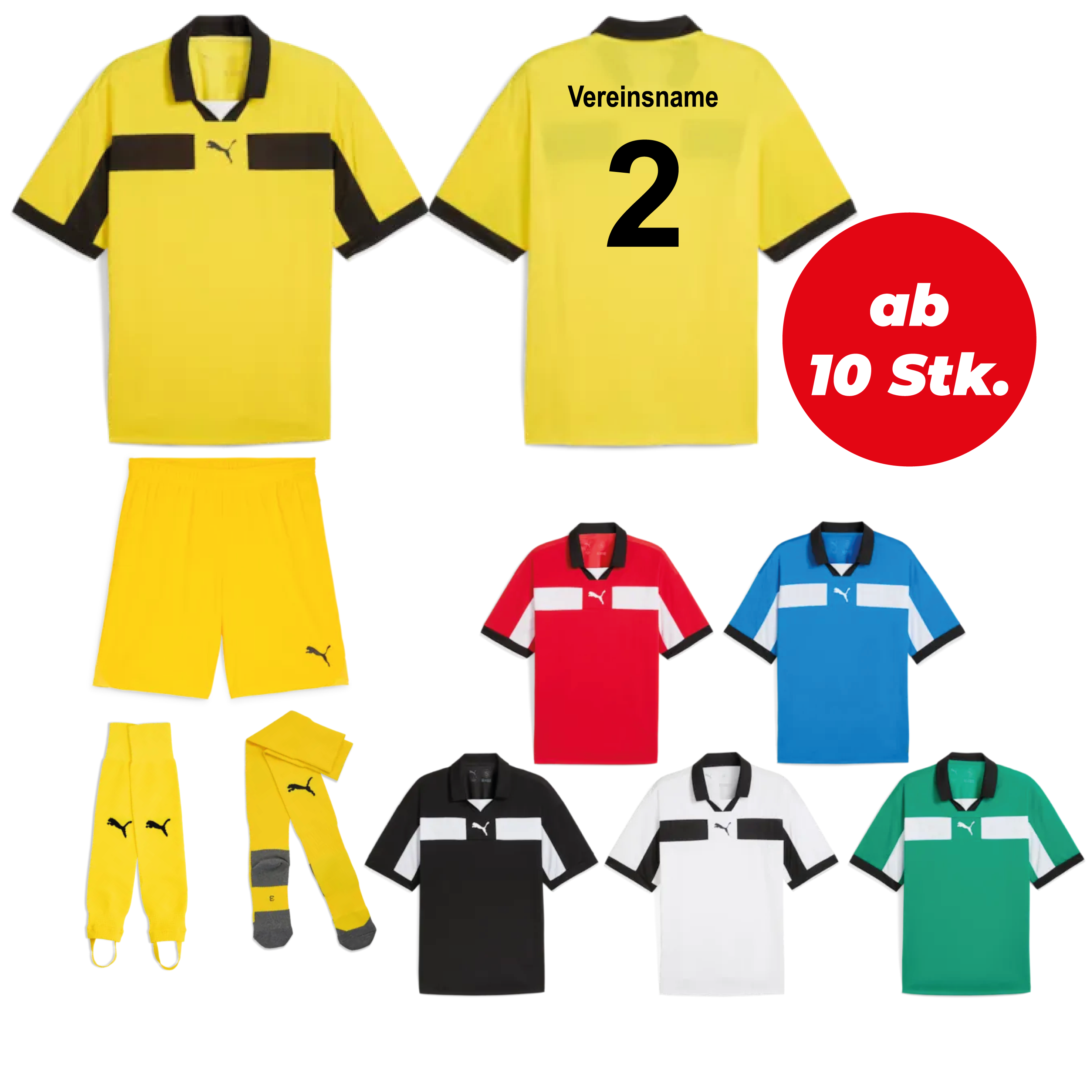 Trikotsatz Fußball PUMA teamCLASSIC MATCH ab 10 Stk. inkl. Druck