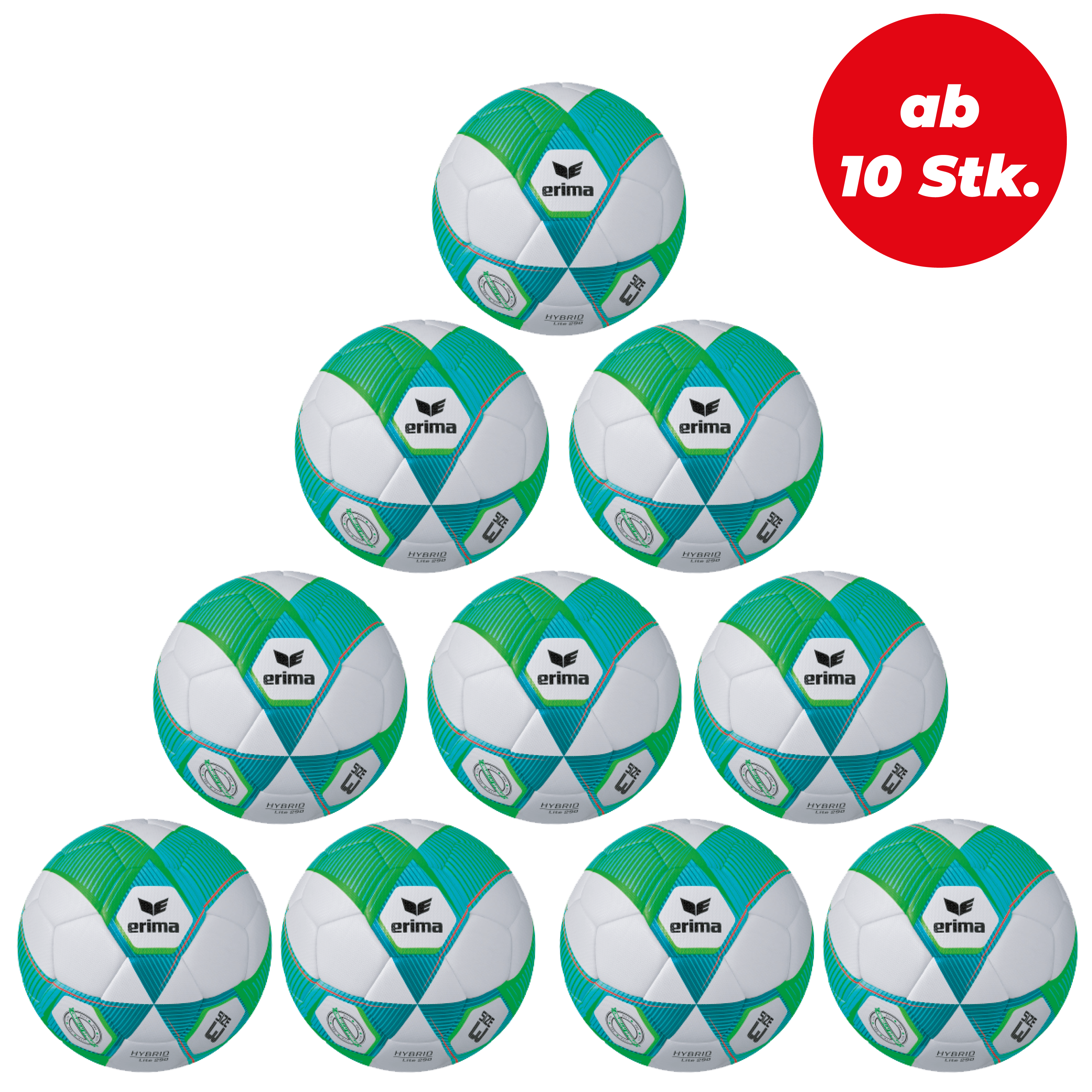 Erima Hybrid S-Light 290g Gr. 3 ab 10 Stk. Erima Hybrid S-Light 290g Gr. 3 ab 10 Stk.