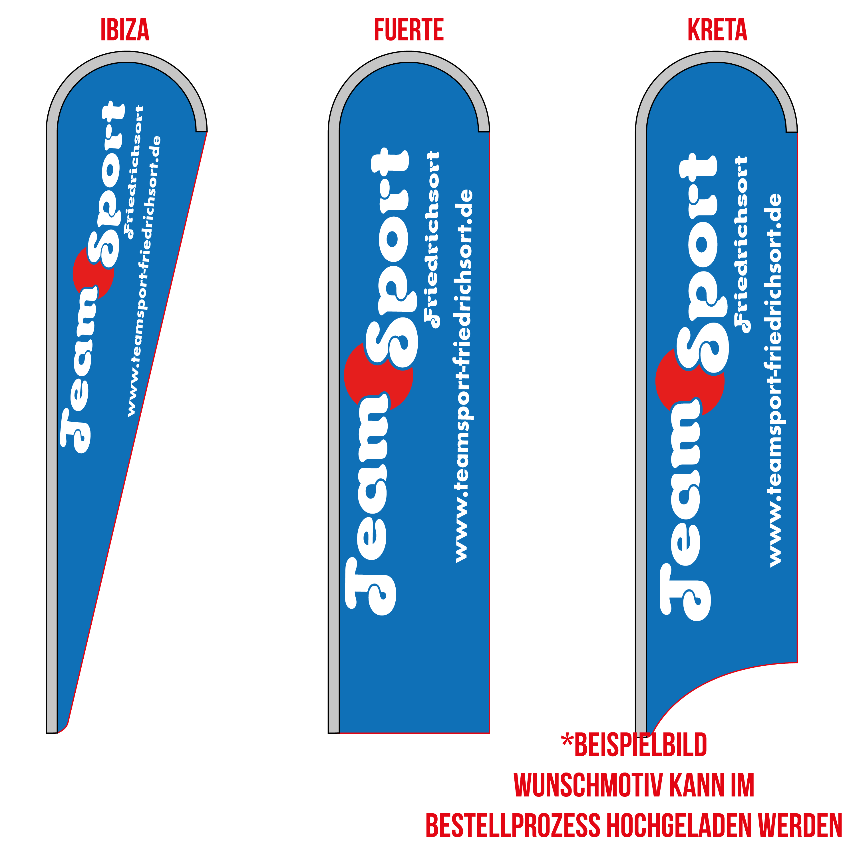 Beachflag Ibiza - Fuerte - Kreta Beachflag Ibiza - Fuerte - Kreta