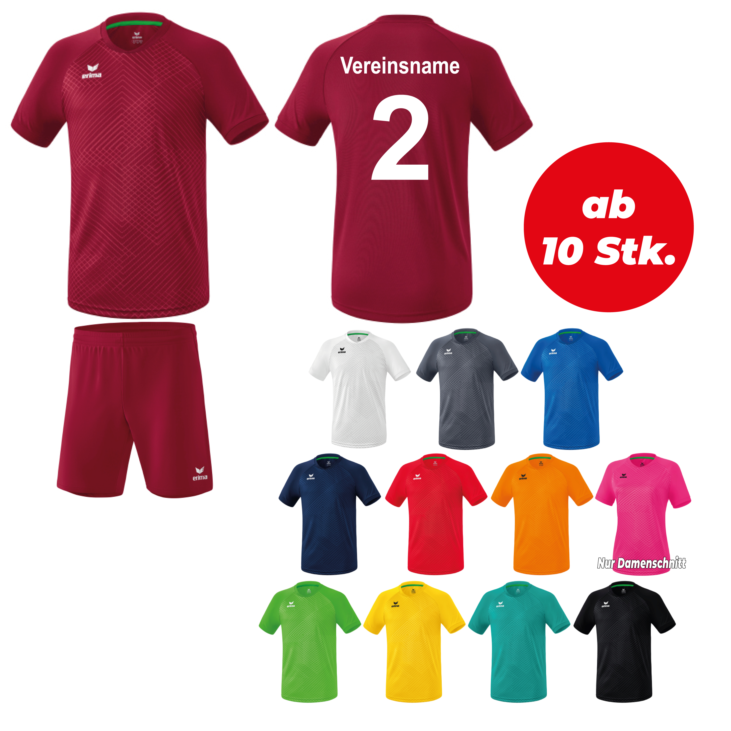 Trikotsatz Handball Erima MADRID ab 10 Stk. inkl. Druck Trikotsatz Handball Erima MADRID ab 10 Stk. inkl. Druck
