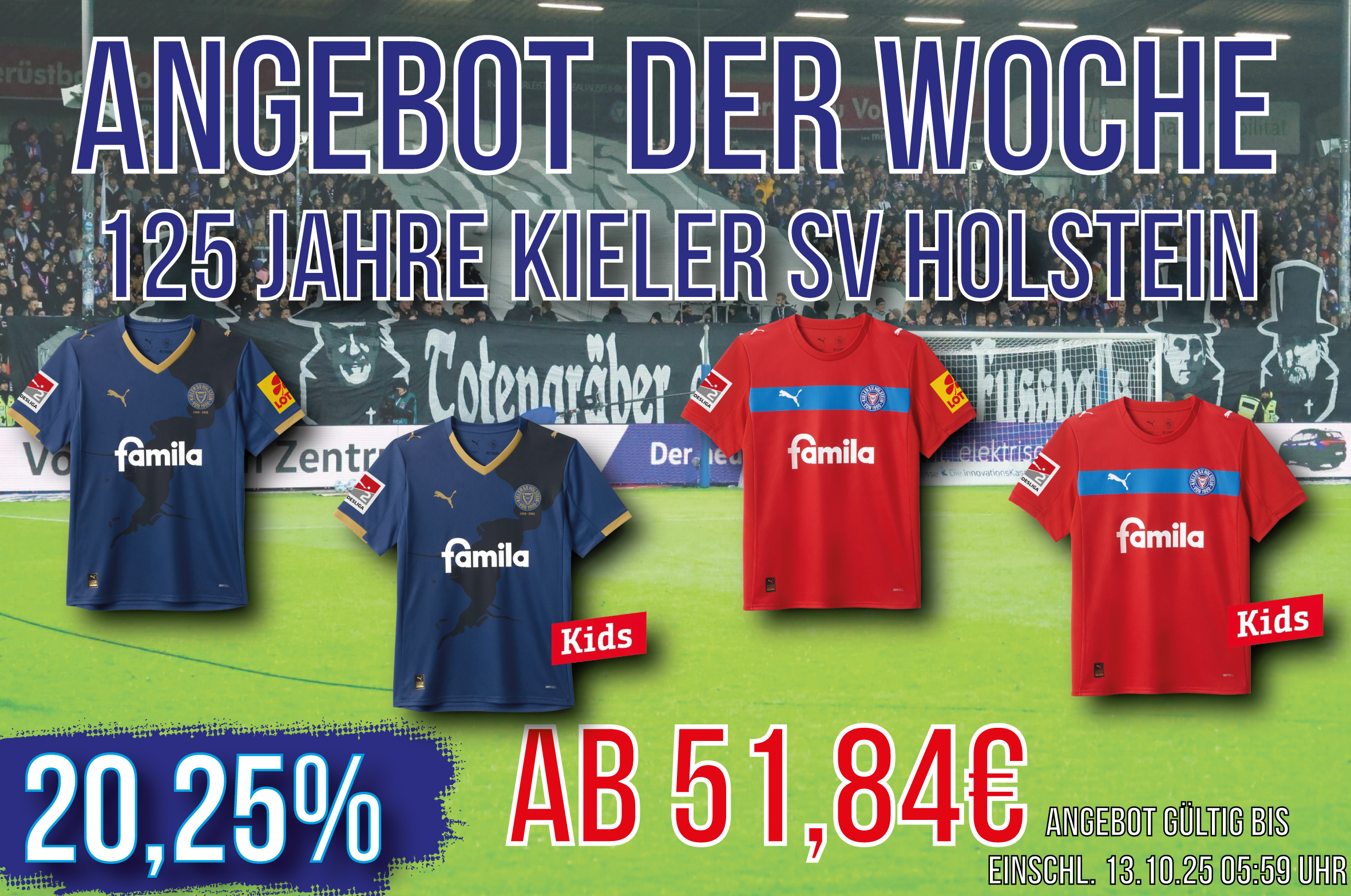 Flexxis Angebot der Woche: Kieler SV Trikots zum Jubiläum – 20,25% Rabatt! Flexxis Angebot der Woche: Kieler SV Trikots zum Jubiläum – 20,25% Rabatt!
