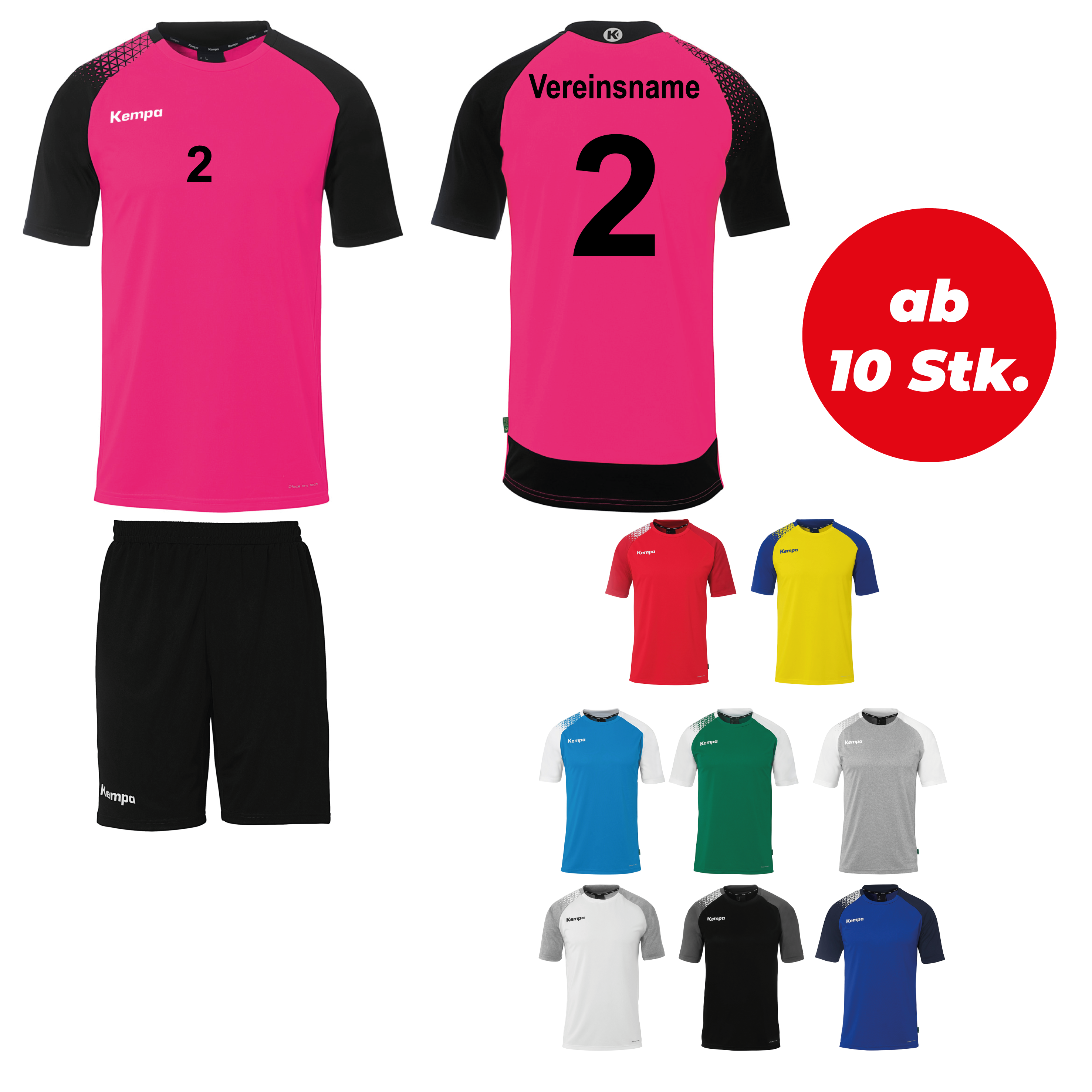 Trikotsatz Handball Kempa AMBITION28 ab 10 Stk. inkl. Druck Trikotsatz Handball Kempa AMBITION28 ab 10 Stk. inkl. Druck