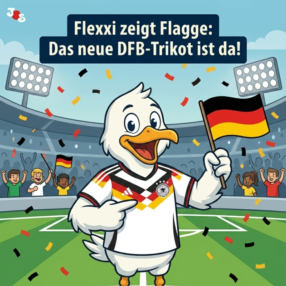 Schwarz-Rot-Gold mit Flexxi: Warum das neue DFB-Trikot jetzt in jeden Fan-Spind gehört! Schwarz-Rot-Gold mit Flexxi: Warum das neue DFB-Trikot jetzt in jeden Fan-Spind gehört!