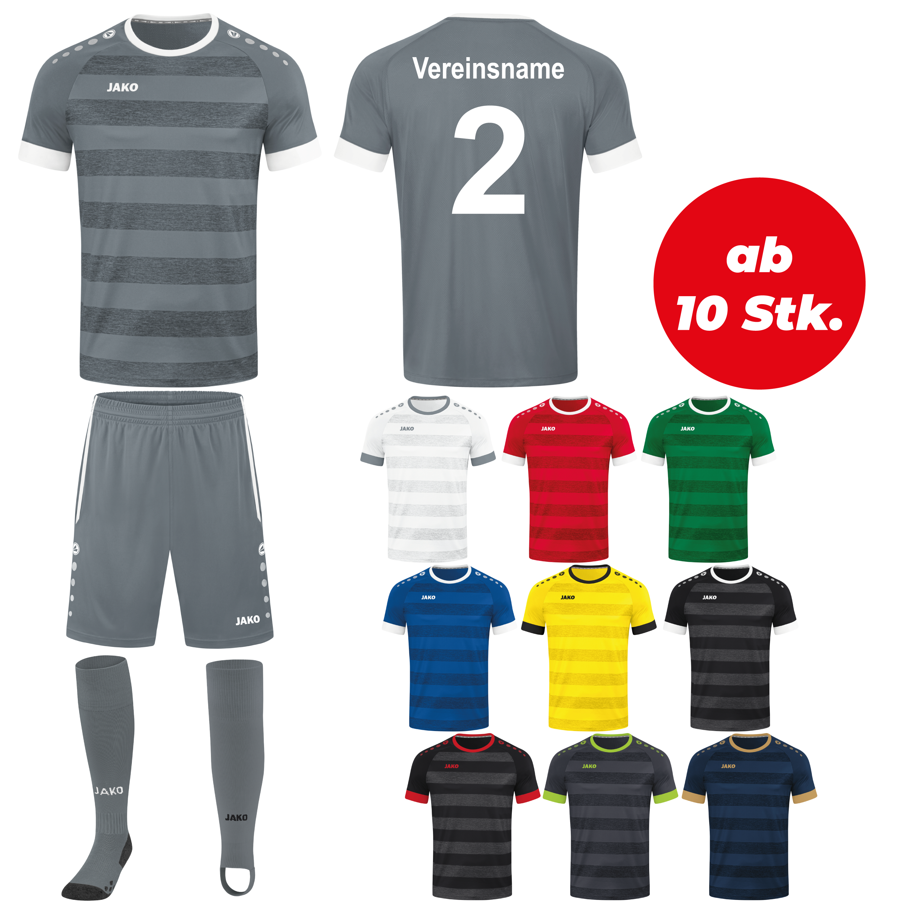 Trikotsatz Fußball Jako CELTIC MELANGE ab 10 Stk. inkl. Druck Trikotsatz Fußball Jako CELTIC MELANGE ab 10 Stk. inkl. Druck