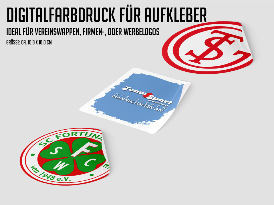 Aufkleber im Digitalfarbdruck - ab 20 Stück