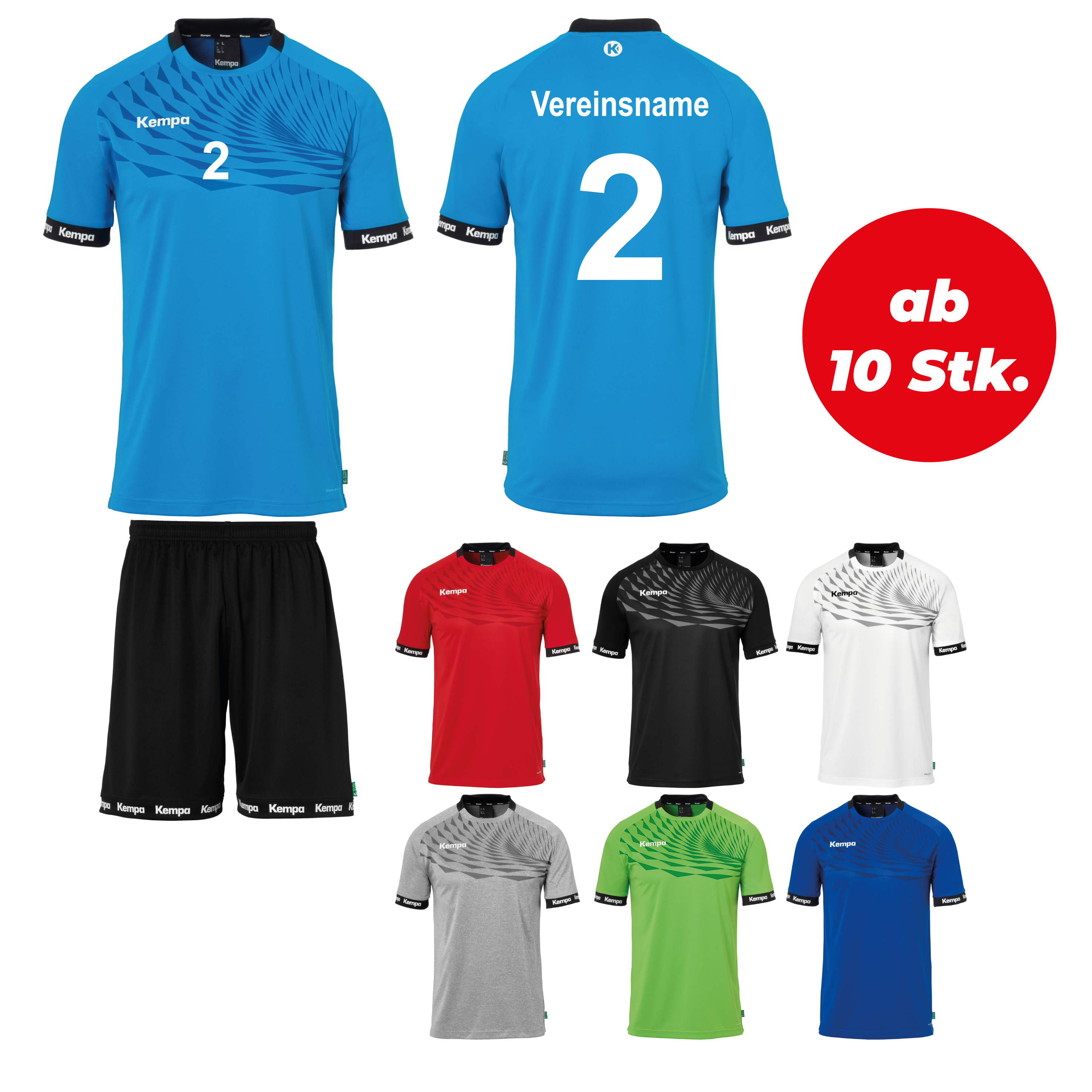 Trikotsatz Handball Kempa WAVE26 ab 10 Stk. inkl. Druck Trikotsatz Handball Kempa WAVE26 ab 10 Stk. inkl. Druck
